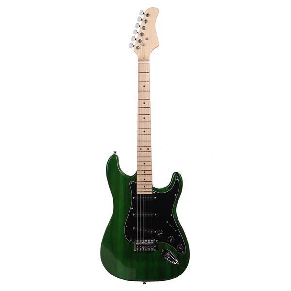 ST Stylish Electric Guitar with Black Pickguard Green