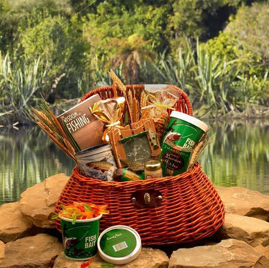 The Fisherman's Fishing Creel Gift Basket (Med)