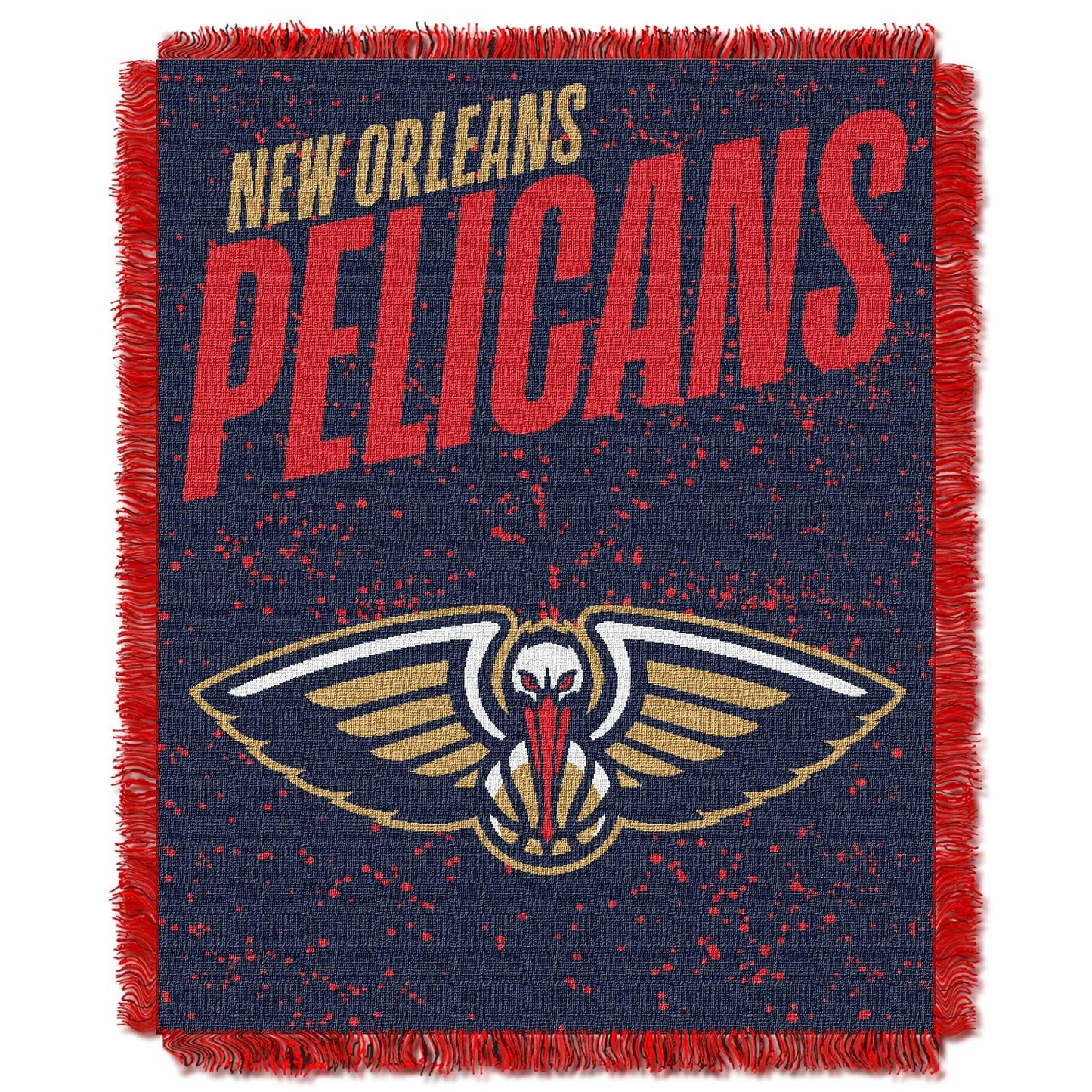 Pelicans OFFICIAL NBA "Headliner" Woven Jacquard Throw Blanket