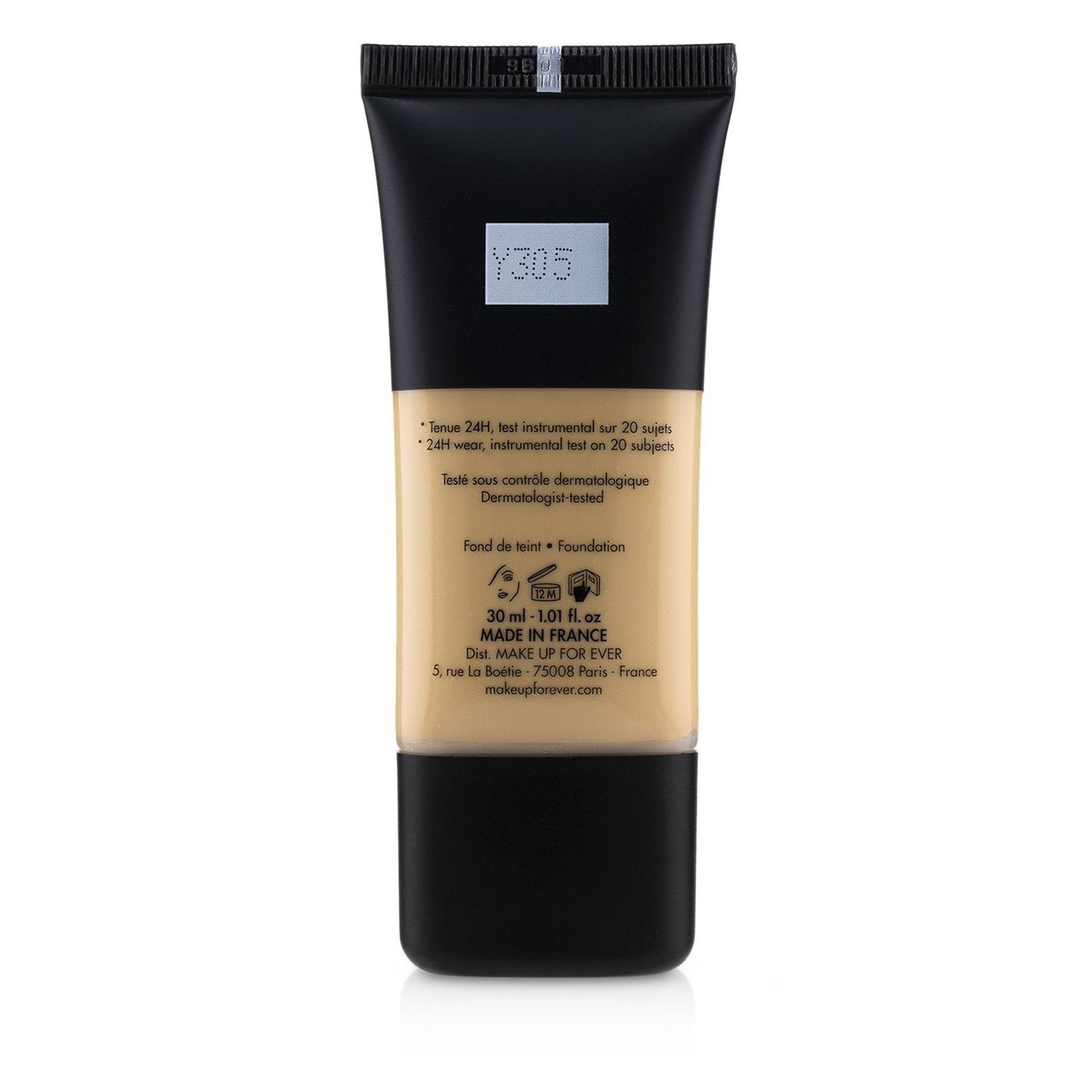 MAKE UP FOR EVER - Matte Velvet Skin Full Coverage Foundation - # Y305 (Soft Beige) 73305 30ml/1oz