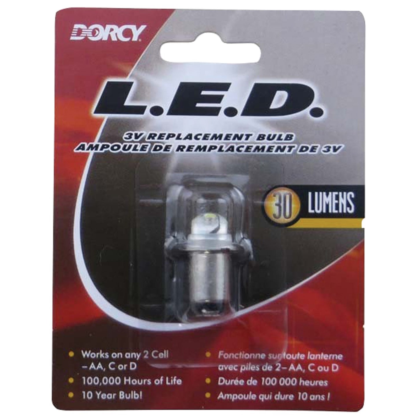 Dorcy 41-1643 30-Lumen 3-Volt LED Replacement Bulb