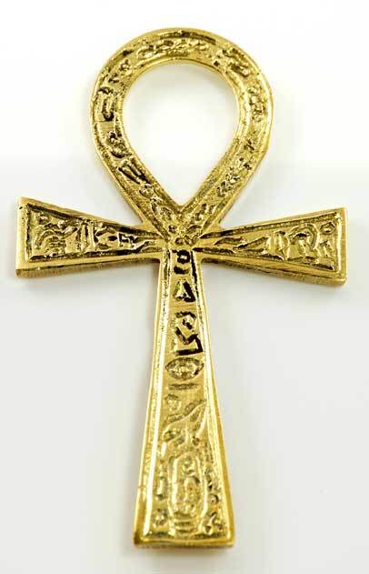 2 3/8" x 4" Ankh brass