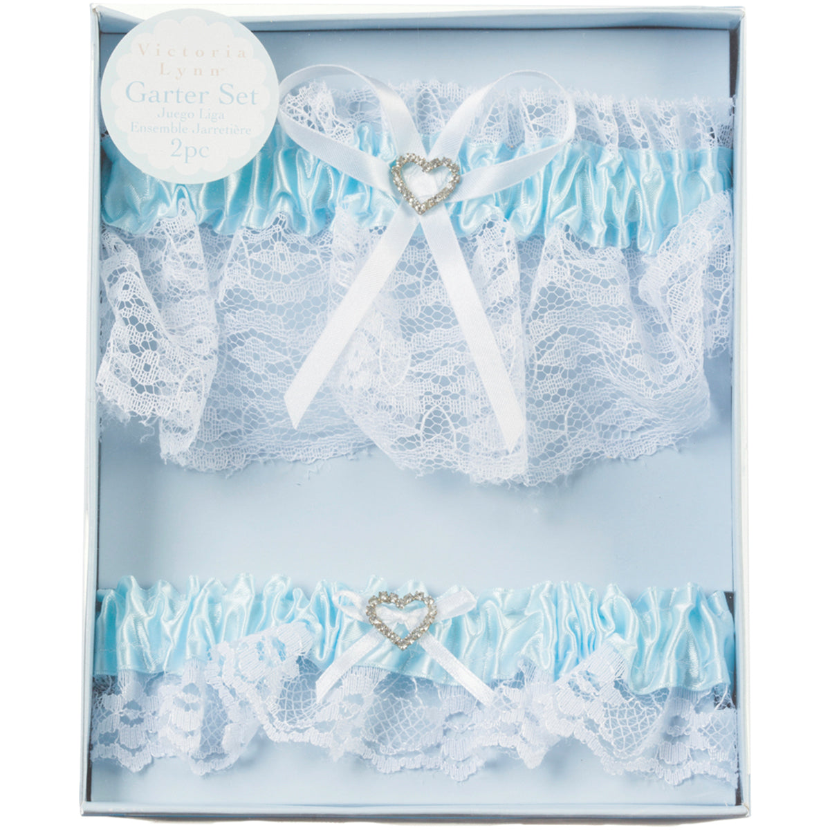 Lace Garter Set Keepsake and Toss Away Blue