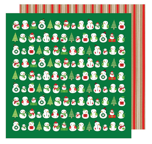 All Wrapped Up Collection Christmas 12 X 12 Double Sided Paper Snowmen