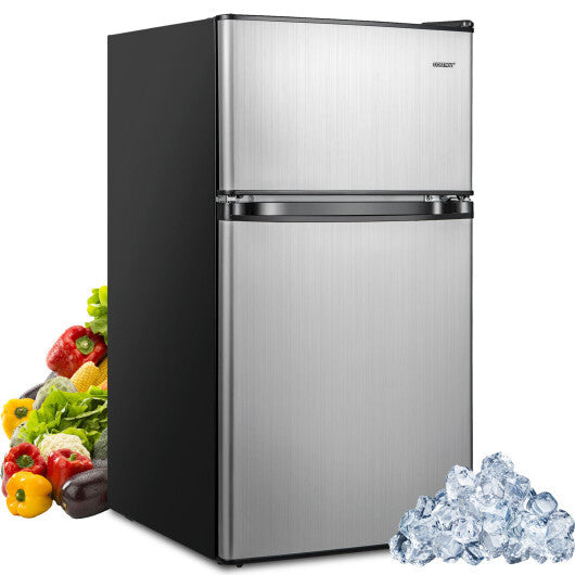 3.2 Cu. Ft Compact Mini Fridge with 5 Temperature Settings - Color: Silver