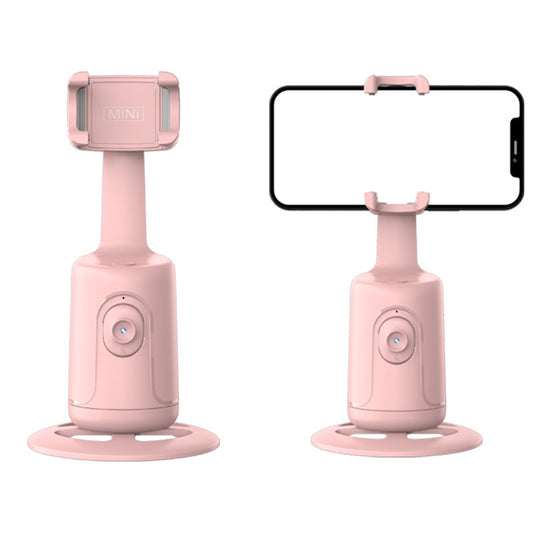 GimbalStabilizer Auto Face Tracking Phone Holder Desktop AI Automatic Tracking Gimbal Stand 360Rotation Pink w/t RC