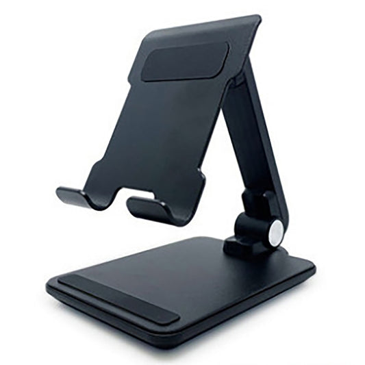 Folding Mobile Phone Stand Tablet Holder 360Adjustable Cell Phone Stand Holder Aluminum Alloy Phone Rack Office Desk Accessories For Cell Phone Tablet Portable Monitor TM-06 (black)