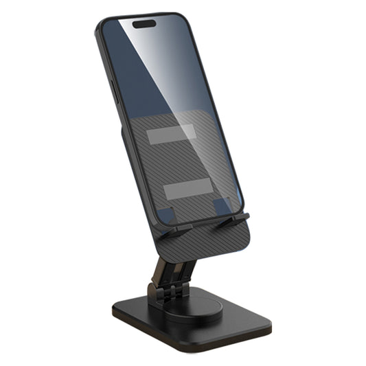 Phone Stand 360 Degree Rotating Folding Cell Phone Holder Multi-functional Tablet Rack For Ipad cool black