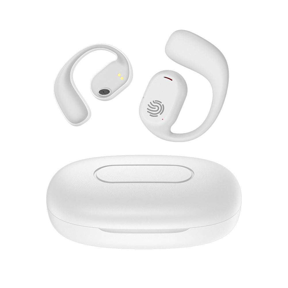 GT280 Wireless Earbuds Open-Ear HIFI Stereo Headphones With Power Display Charging Case Noise Canceling Earphones Air Conduction Headphones For Sports Gaming Hiking White