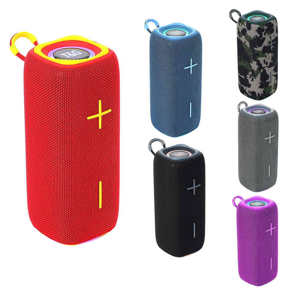 TG619 Portable Wireless Speaker Surround Stereo Sound Subwoofer Powerful Loudspeaker Rechargeable Lightweight Speaker For Travelling Home Parties Activities Outdoor Camping Hiking red