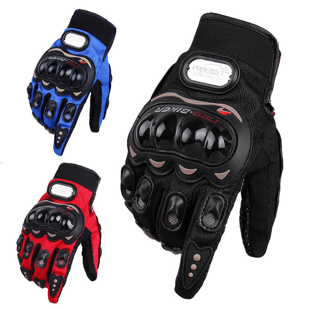 Motorcycle Riding Gloves Non-slip Wear-resistant Anti-fall Full Finger Gloves For Skiing Skating Fishing black M