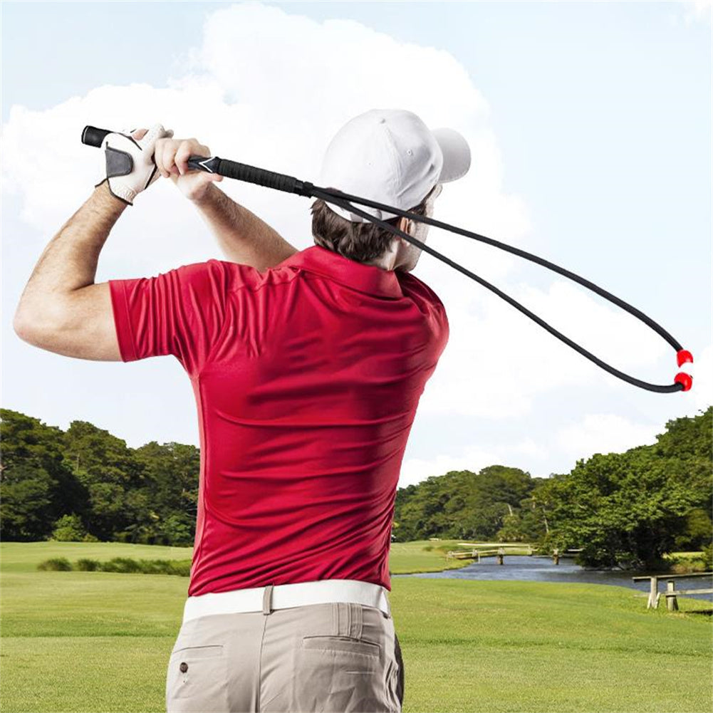 US Silicone Golf Swing Fitness Rope Swing Exerciser Indoor Training Rope For Correcting Swing Posture red