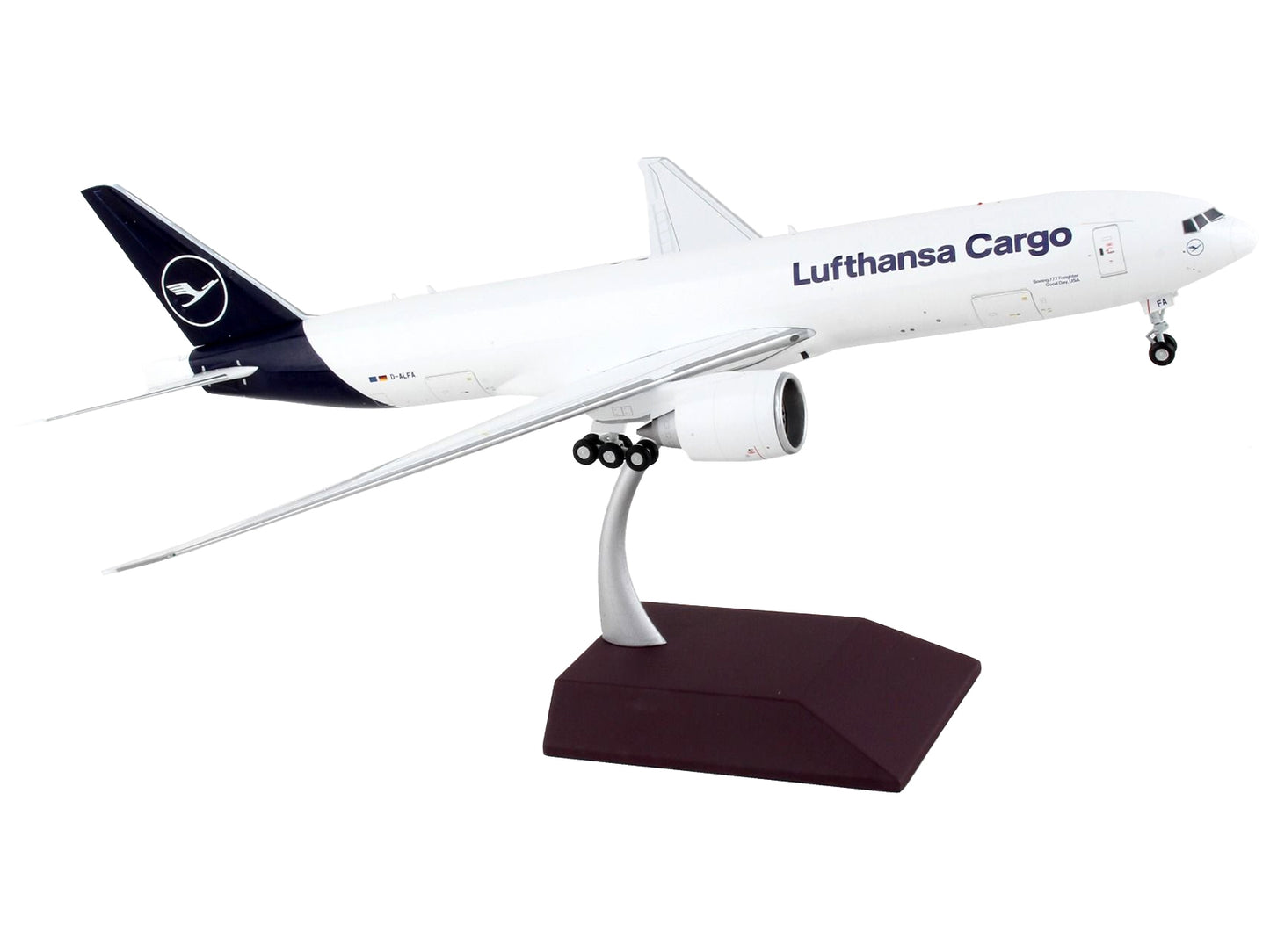 Boeing 777F Commercial Aircraft "Lufthansa Cargo" White with Blue Tail "Gemini 200 - Interactive" Series 1/200 Diecast Model Airplane by GeminiJets