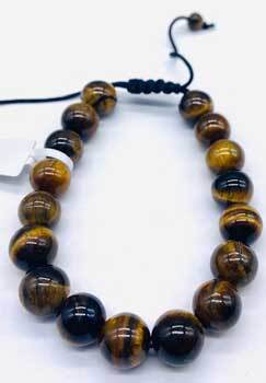 10mm Tiger Eye, Yellow bracelet