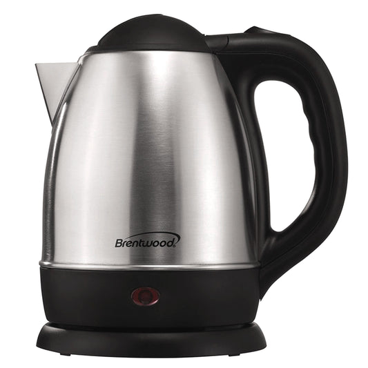 Brentwood 1.2 L Stainless Steel Electric Cordless Tea Kettle 1000W in Brushed Chrome