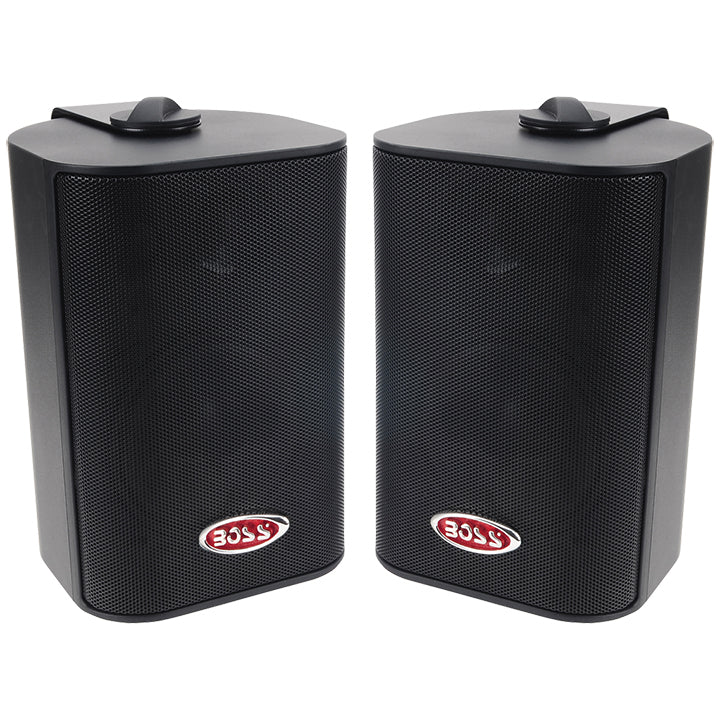 Boss Audio Marine 3-Way Box Speakers with 4" Woofer (Black)