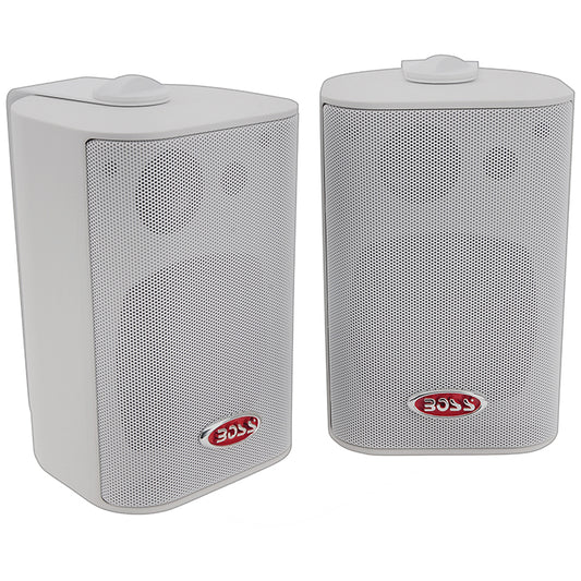 Boss Audio Marine 3-Way Box Speakers with 4" Woofer (white)