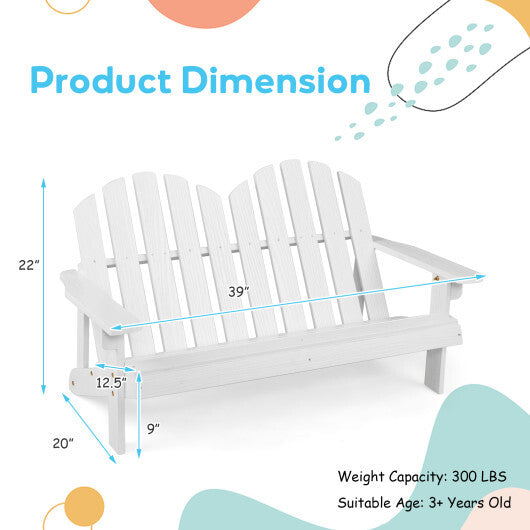 2 Person Adirondack Chair with High Backrest