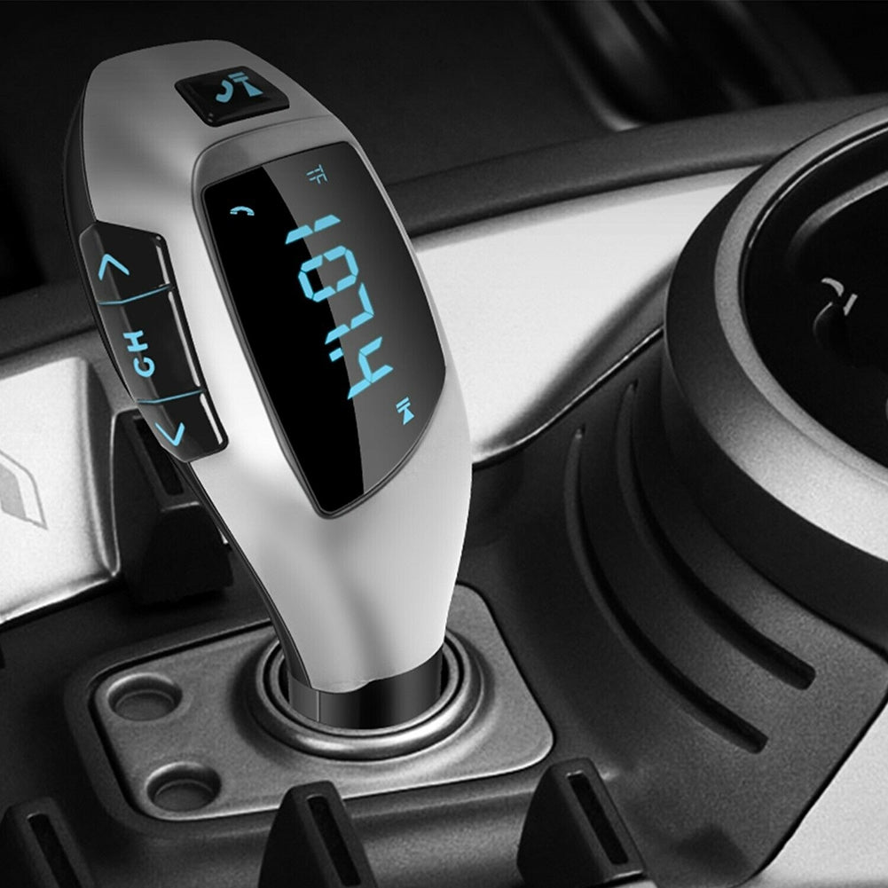 X5 Car Wireless Fm Transmitter Bluetooth USB Charging Port Black