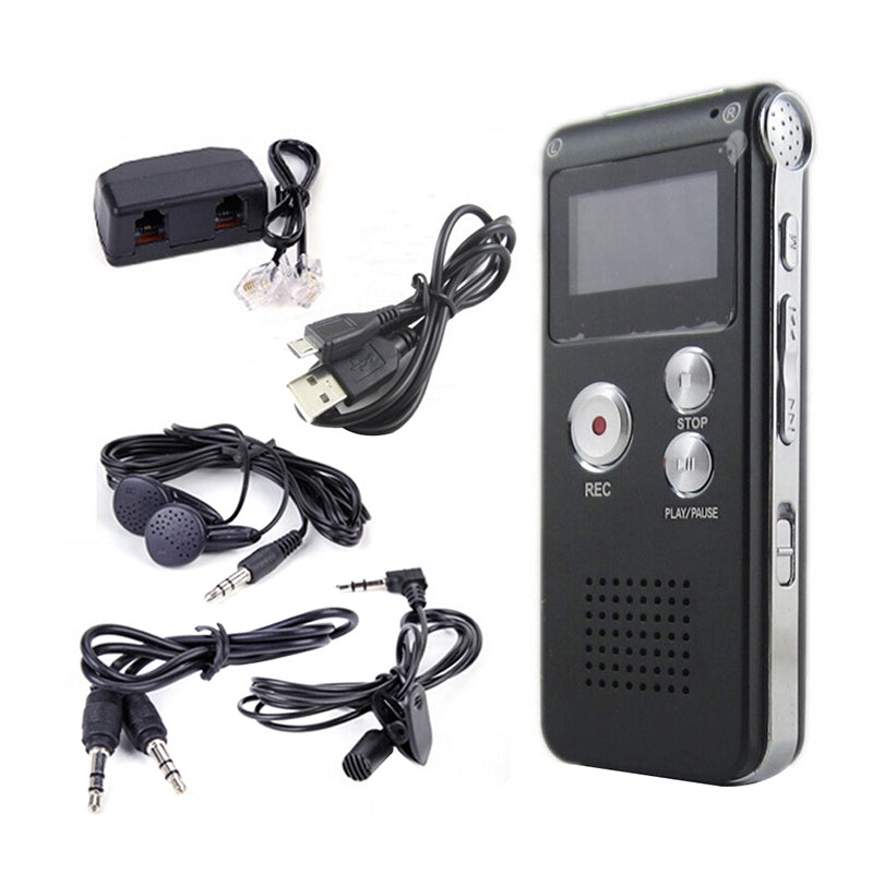 Voice Record Mini Digital Sound Audio Recorder Dictaphone Mp3 Player Silver Gray 32G