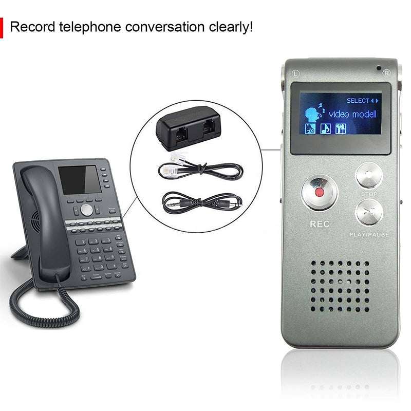 Voice Record Mini Digital Sound Audio Recorder Dictaphone Mp3 Player Gray 8G