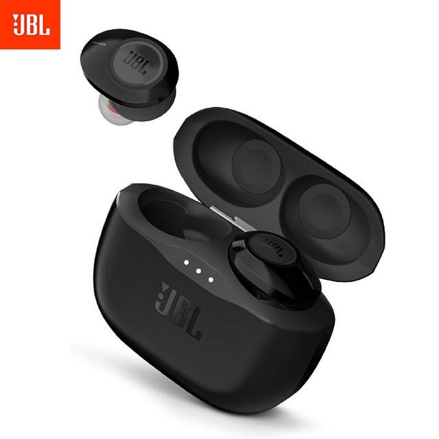 Original JBL T120 TWS True Wireless Bluetooth Earphones TUNE 120TWS Stereo Earbuds Bass Sound Headphones Headset with Mic Charging Case blue