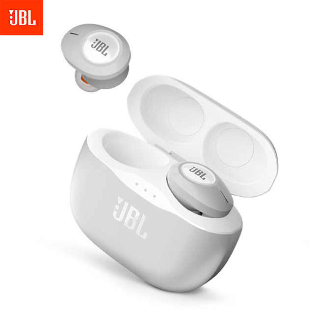 Original JBL T120 TWS True Wireless Bluetooth Earphones TUNE 120TWS Stereo Earbuds Bass Sound Headphones Headset with Mic Charging Case blue