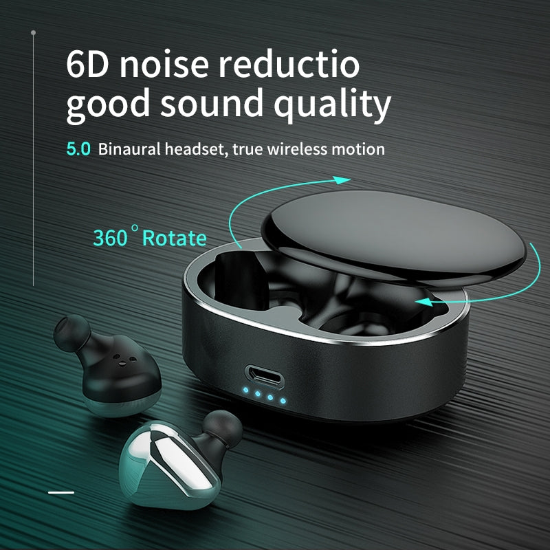 T50 TWS Bluetooth Earphone Stereo Touch Control Bass BT 5.0 Eeadphones With Mic Handsfree Earbuds AI Control white