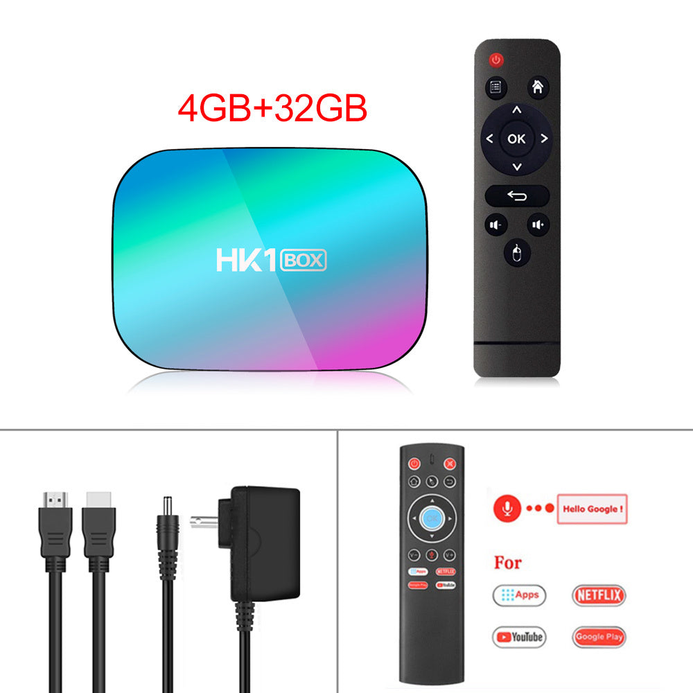 HK1 BOX 8K TV Box S905X3 Android 9.0 Smart TV BOX 1000M Dual Wifi Player Netflix Youtube Media Player Black 4GB + 32GB