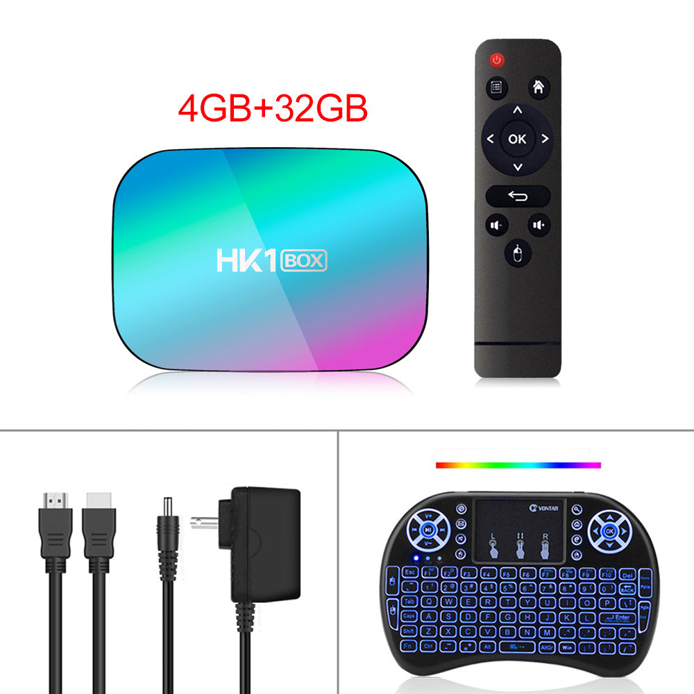 HK1 BOX 8K TV Box S905X3 Android 9.0 Smart TV BOX 1000M Dual Wifi Player Netflix Youtube Media Player Black 4GB + 32GB