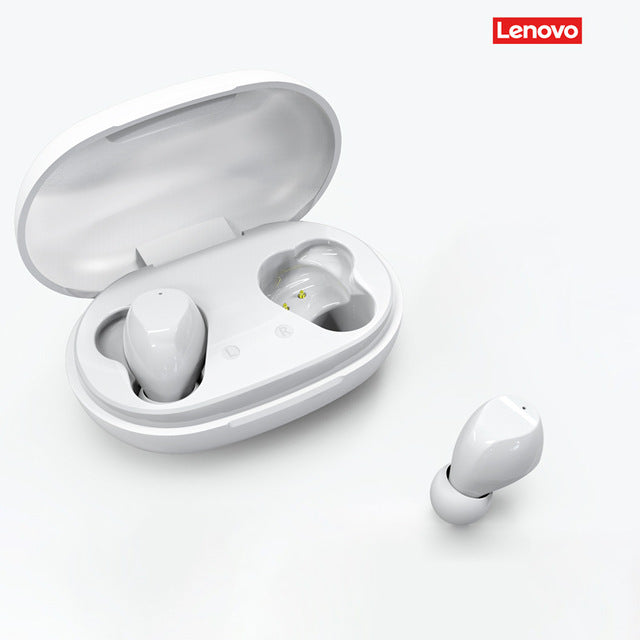 Original LENOVO Tc02 Tws Wireless  Bluetooth  Headset Waterproof In-ear Sports Music Earbuds With Microphone white