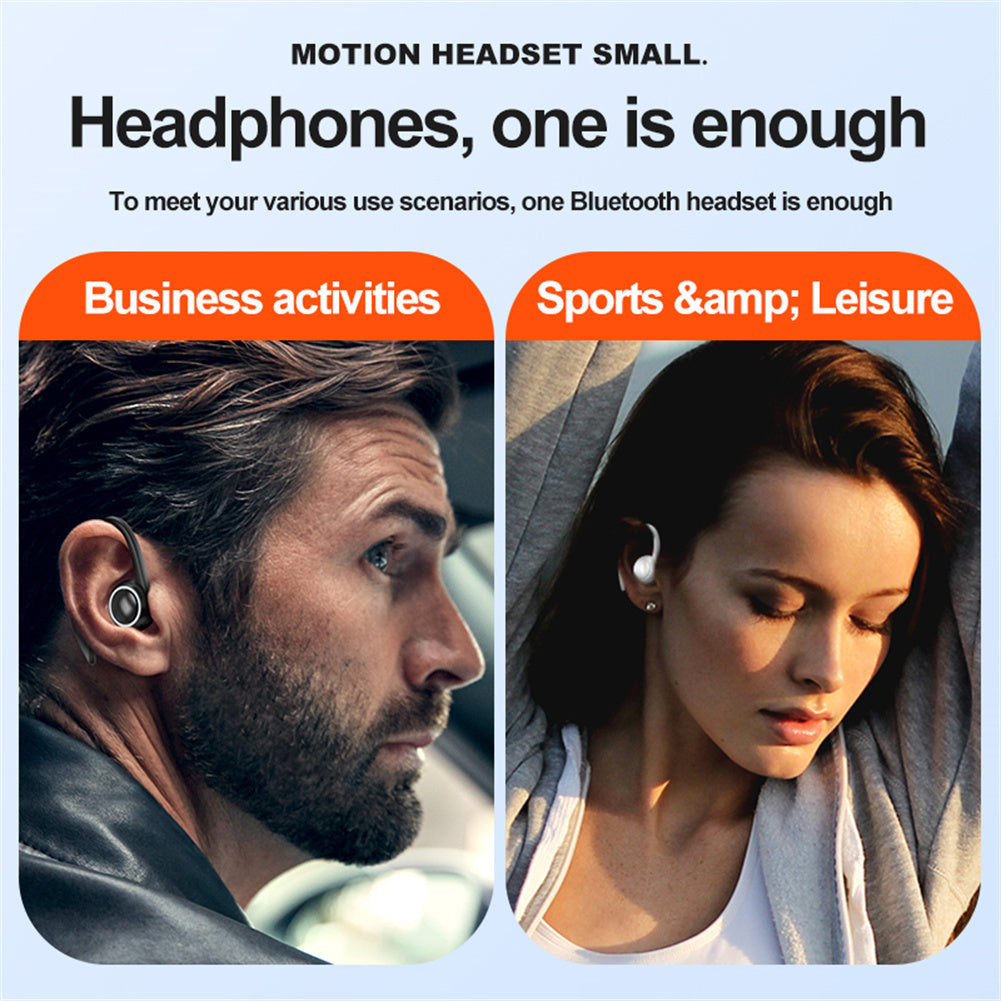 A1s Bluetooth Headset Hanging Ear In-ear True Stereo Wireless Sports Business Earphones White