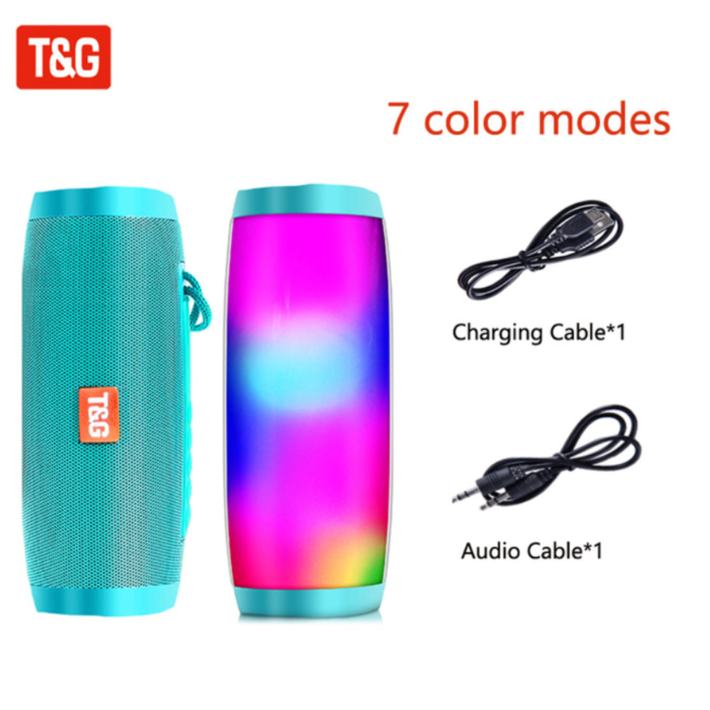 Tg157 Portable Speaker Bluetooth-compatible Loudspeaker Column Wireless Fm Radio With Microphone blue