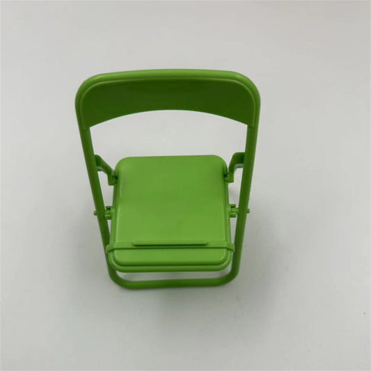 Mini Chair Shape Mobile Phone Stand Portable Cute Colorful Adjustable Folding Stool Lazy Phone Desktop Holder green