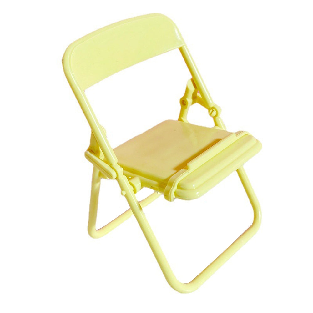 Mini Chair Shape Mobile Phone Stand Portable Cute Colorful Adjustable Folding Stool Lazy Phone Desktop Holder green