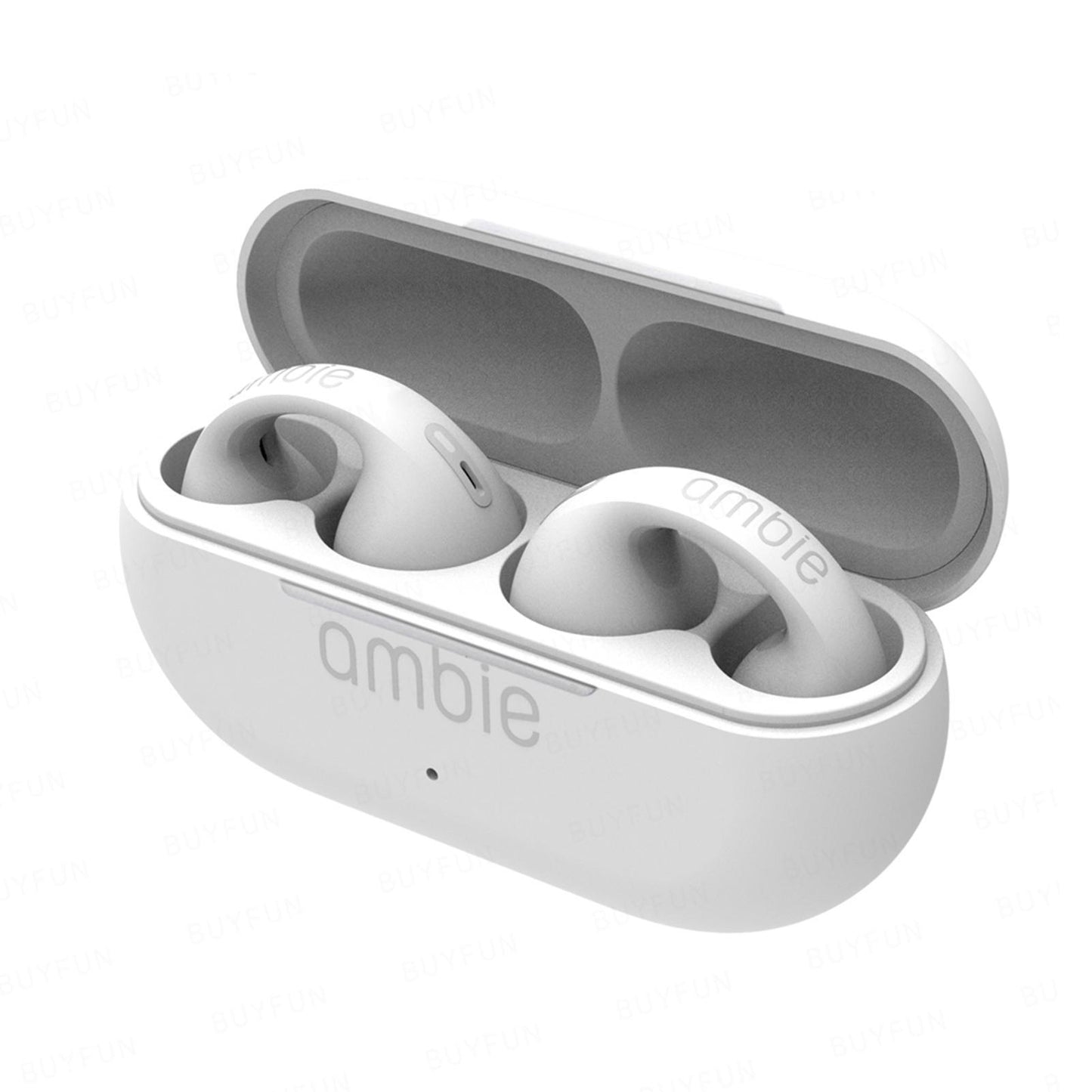 Bone Conduction Bluetooth Headphones Wireless Non-in-Ear Ear Clip Sports Headset for Ambie Black