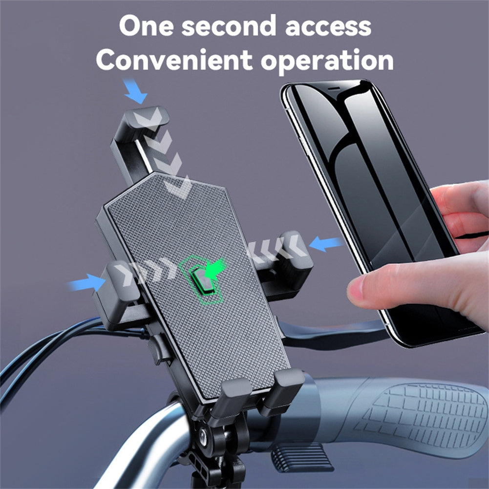 Motorcycle Phone Mount Quick Release Anti Shake Bike Phone Holder For 4-7 Inch Smartphone 360 Degree Rotation blue mirror