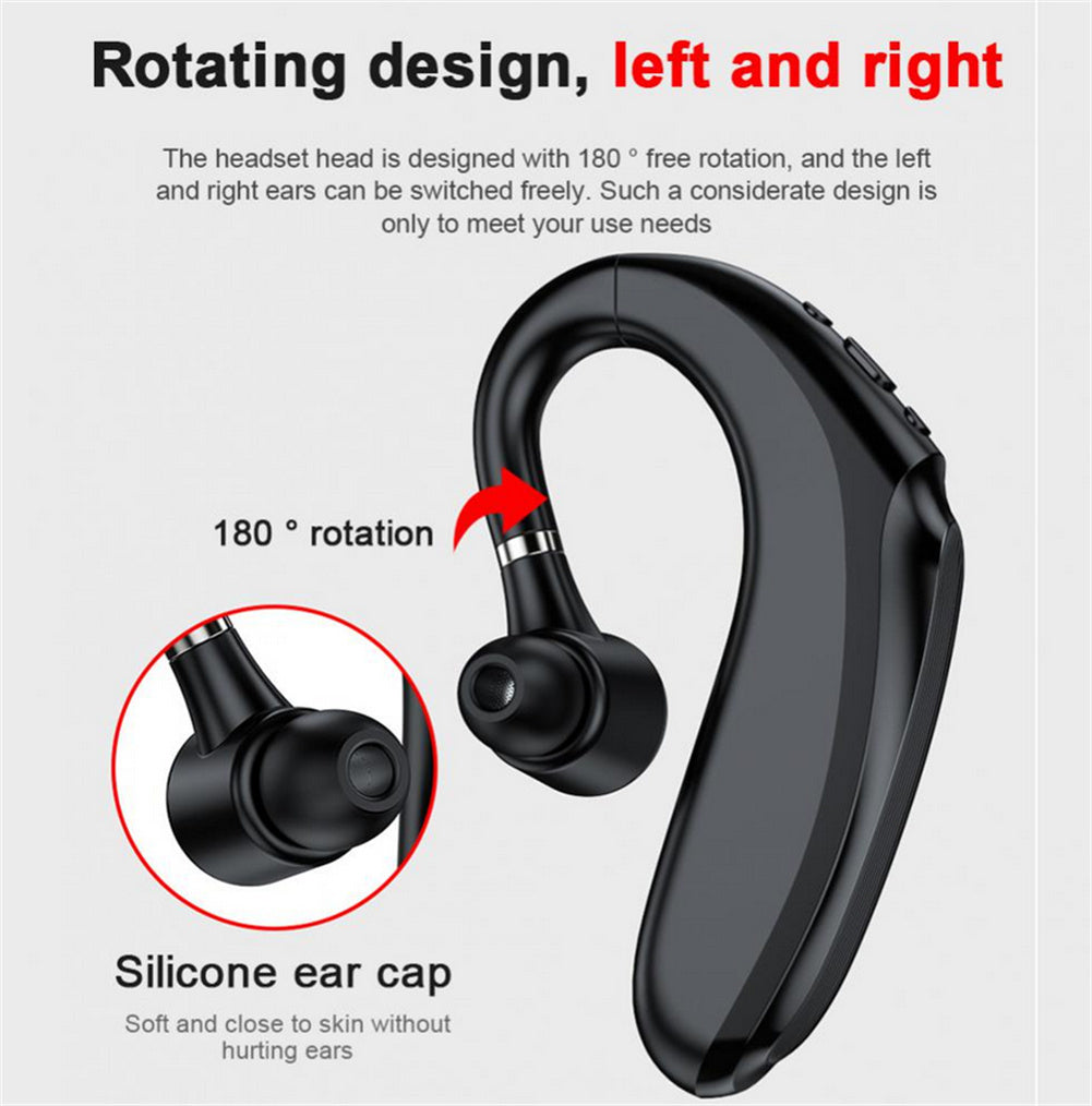 Q12 Wireless Earpiece 48 Hours Talktime Microphone 720 Hours Standby Cellphone Headset Hands-Free Earphone blue