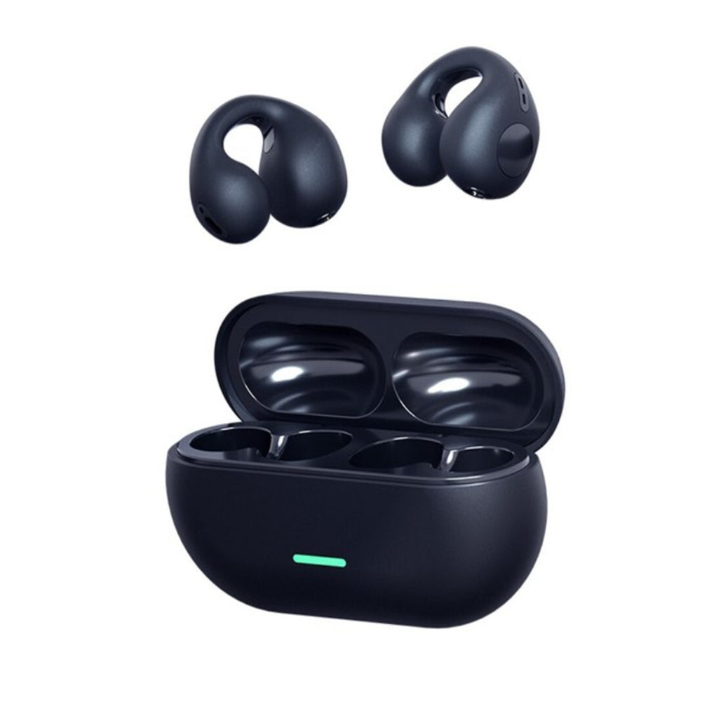 Wireless Ear Clip Earbuds Ear Clip Earphones With Built-in Mic HD Sound Earphones For Sport Cycling Running Work White