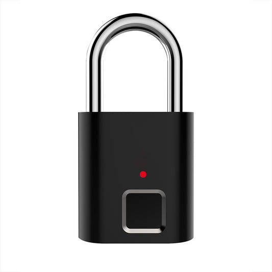 Tsa P16 Fingerprint Padlock Biometric Metal Keyless Thumbprint Lock with USB Charging Black