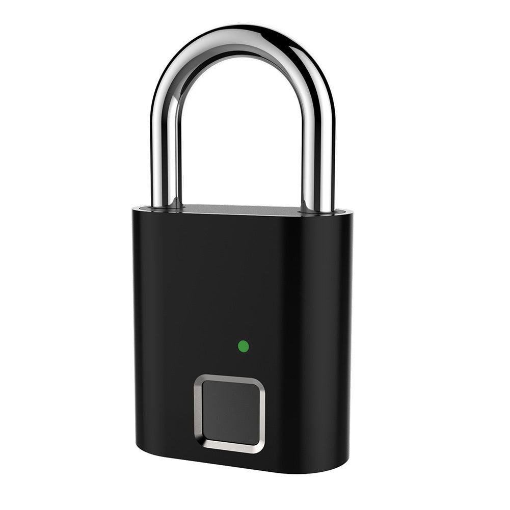 Tsa P16 Fingerprint Padlock Biometric Metal Keyless Thumbprint Lock with USB Charging Black