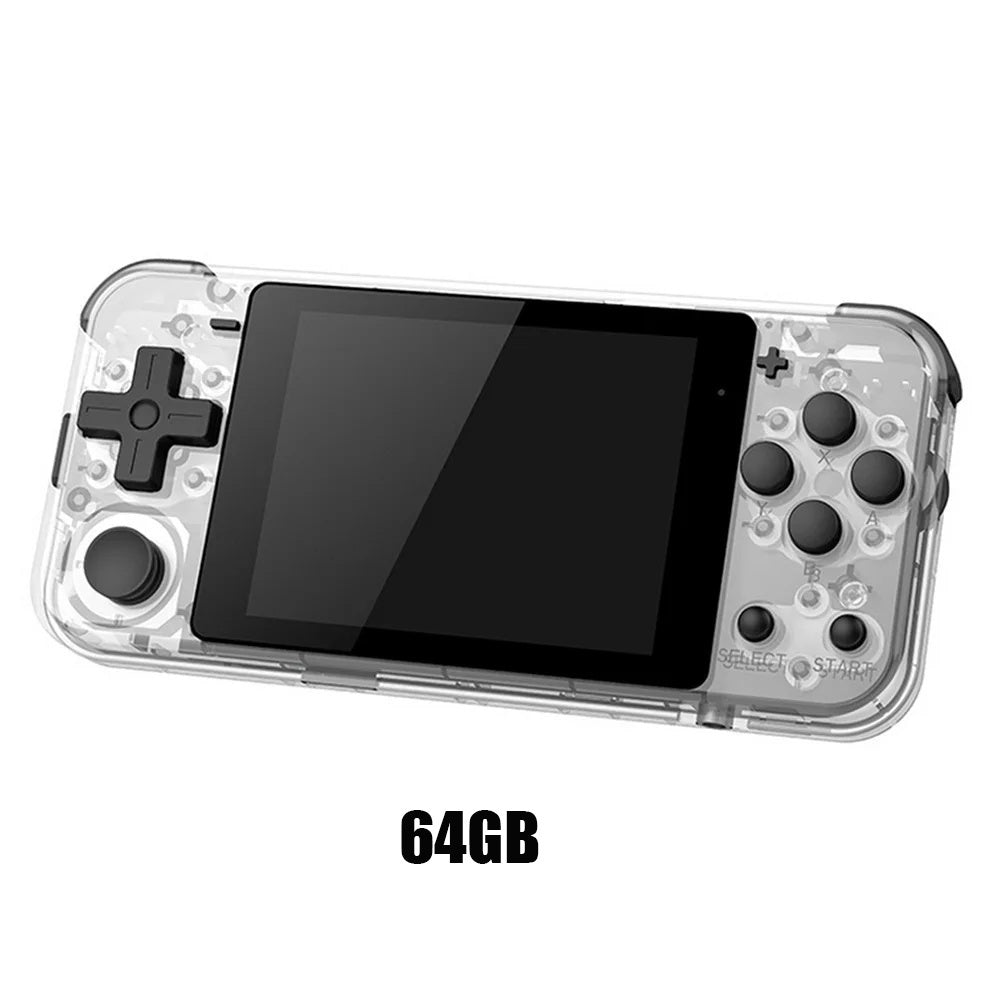 Q90 Handheld Game Console 3.0-Inch Screen Mini Retro Rechargeable Game Console with 2000 Classic Games White 64GB