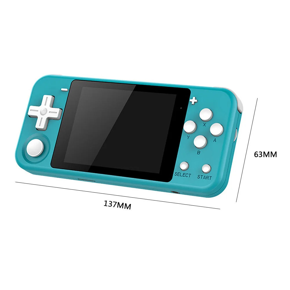 Q90 Handheld Game Console 3.0-Inch Screen Mini Retro Rechargeable Game Console with 2000 Classic Games White 64GB