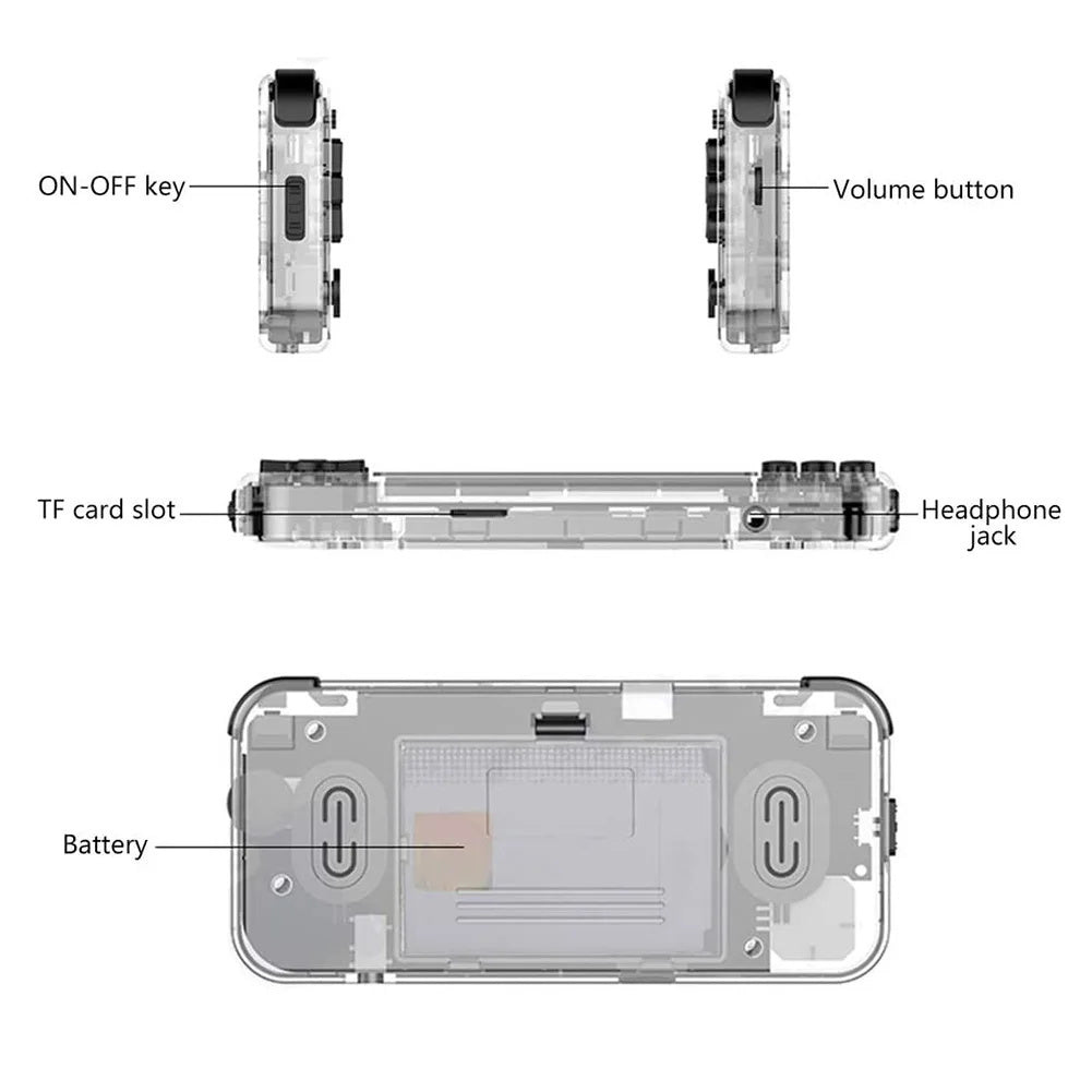 Q90 Handheld Game Console 3.0-Inch Screen Mini Retro Rechargeable Game Console with 2000 Classic Games White 64GB