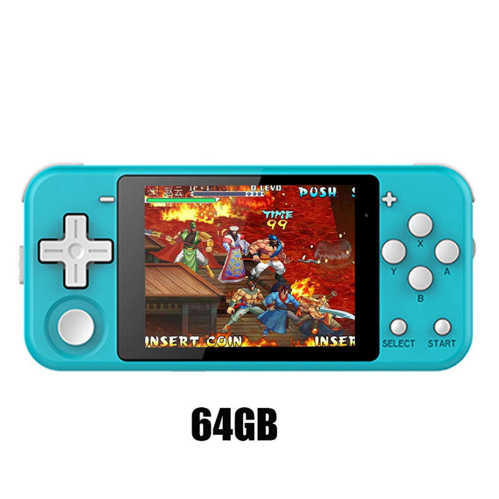 Q90 Handheld Game Console 3.0-Inch Screen Mini Retro Rechargeable Game Console with 2000 Classic Games White 64GB