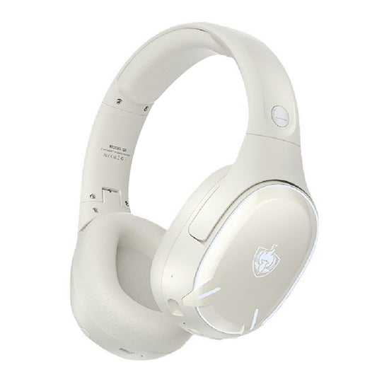 Q6S Gaming Headphones with Detachable Mic Lighting HIFI Triple Frequency Sound Headphones White