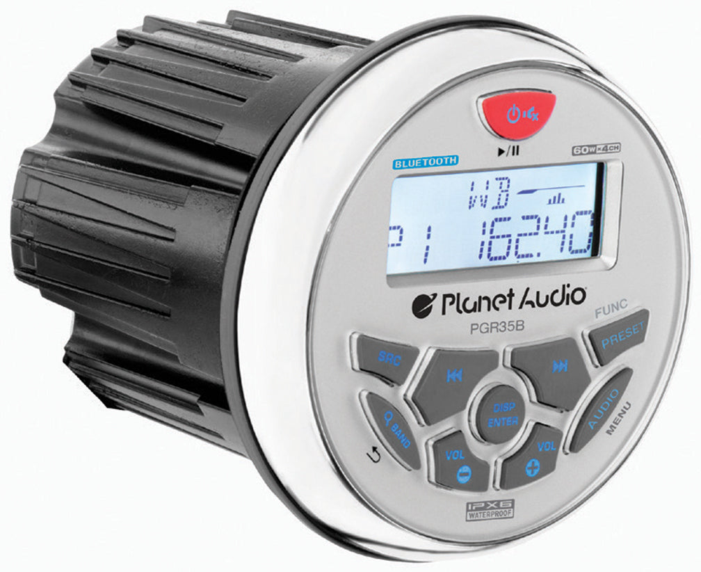 Planet Audio Marine AM/FM/Weather Mechless Receiver with Bluetooth