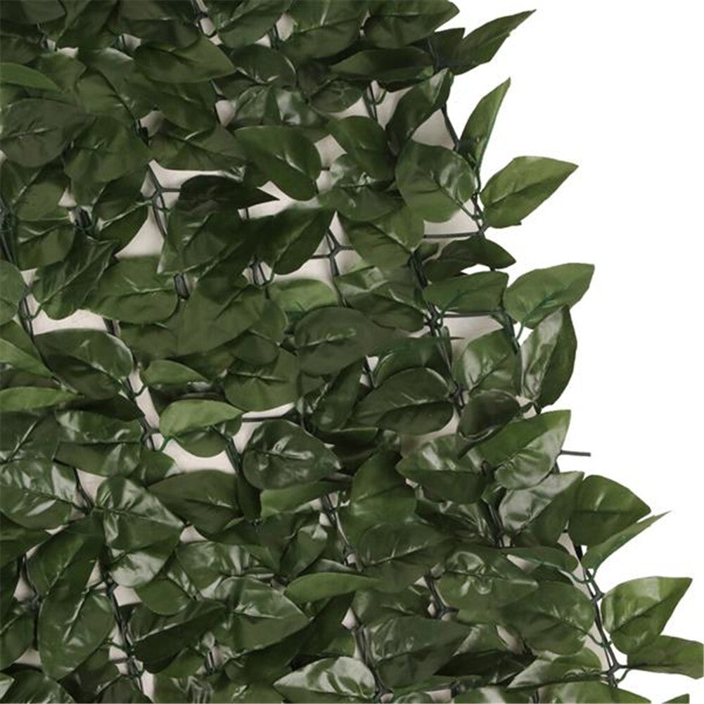 US Artificial Fake Leaf Foliage Privacy  Fence  Screen Garden Panel Outdoor Hedge Peach Leaf