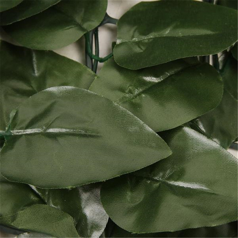 US Artificial Fake Leaf Foliage Privacy  Fence  Screen Garden Panel Outdoor Hedge Peach Leaf