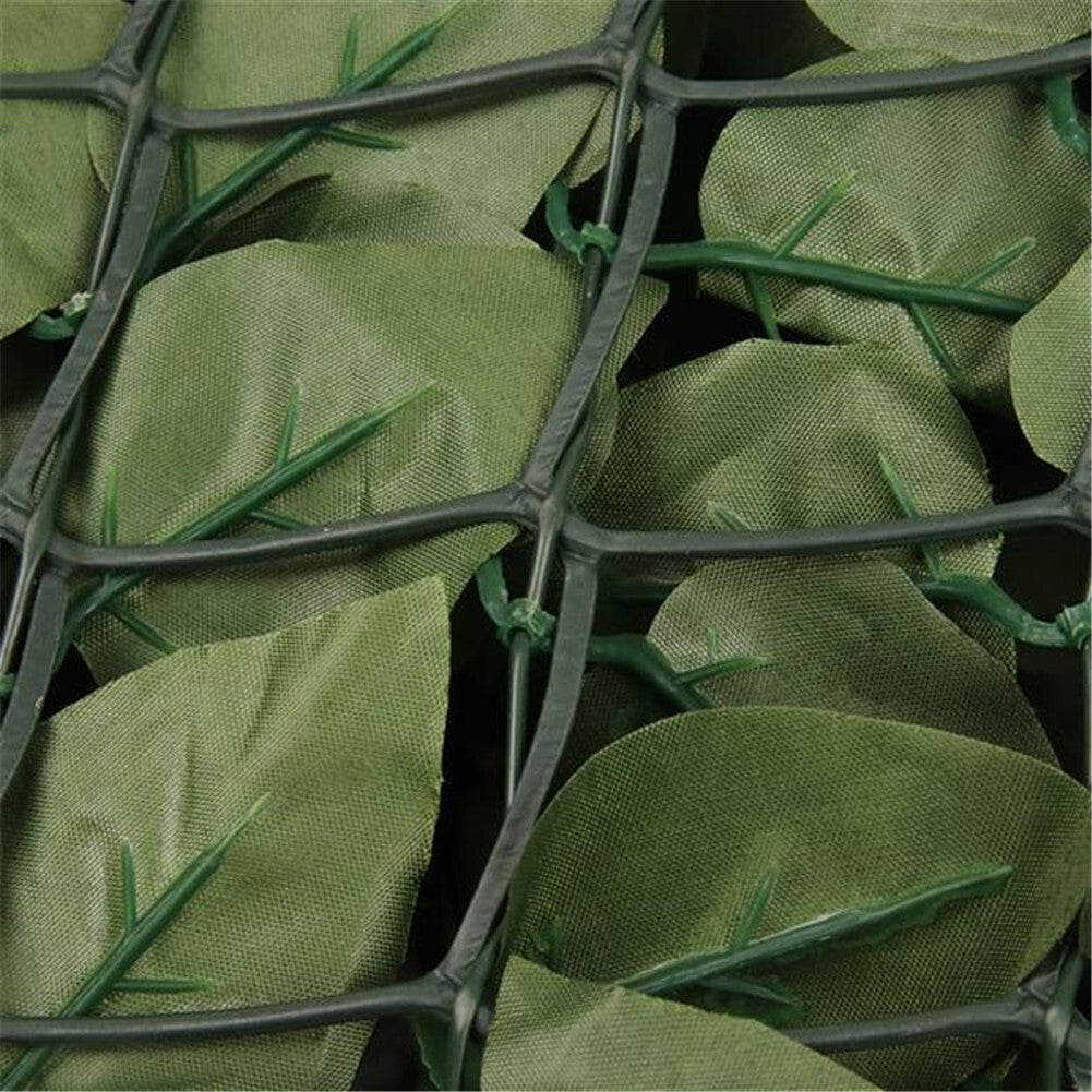 US Artificial Fake Leaf Foliage Privacy  Fence  Screen Garden Panel Outdoor Hedge Peach Leaf